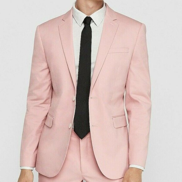 Express | Suits & Blazers | Pink Cottonblend Stretch Suit